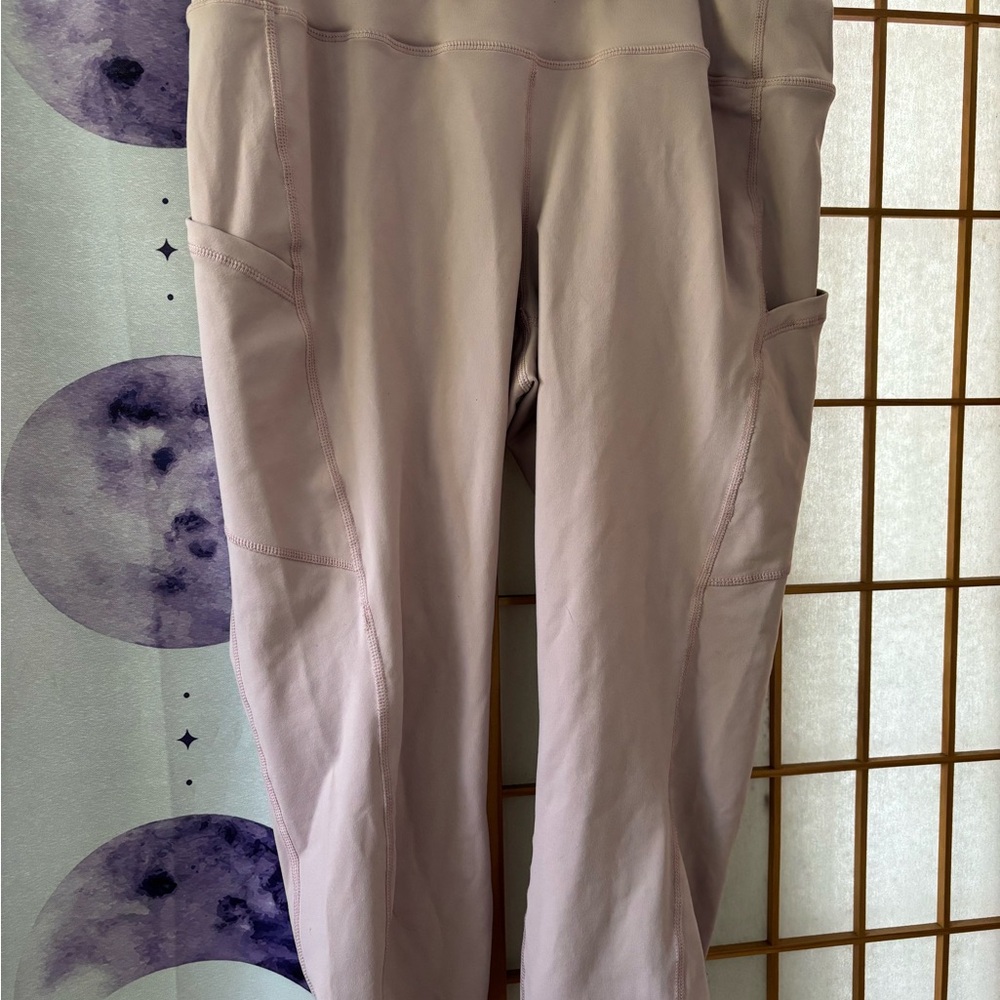 Torrid active mauve pink activewear Capri leggings with pockets size 1X
